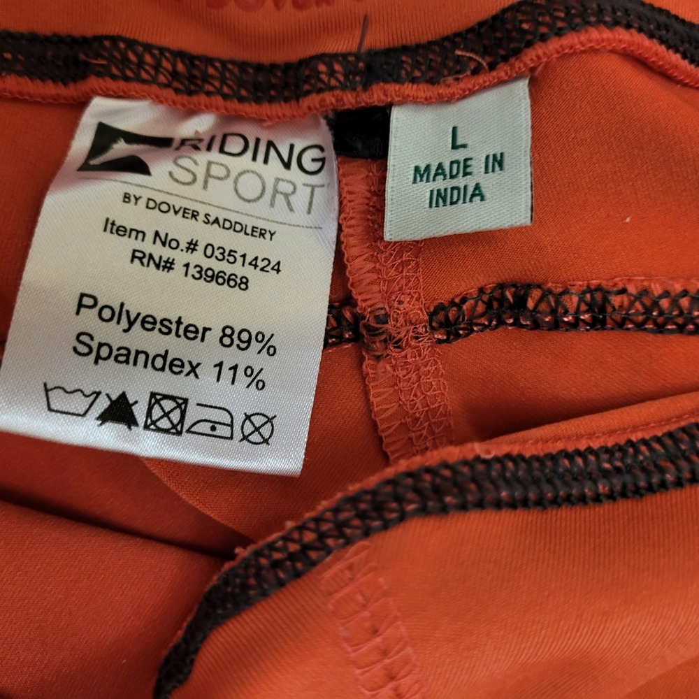Riding Sport Dover Saddler Rust Orange Full Seat Silicone Grip Riding Tights L - Picture 8 of 12